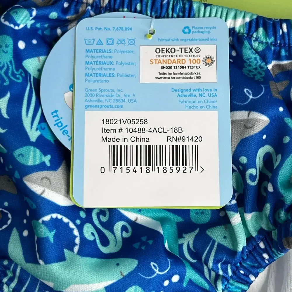 iPlay Green Sprouts Reusable Swim Diaper 12 months